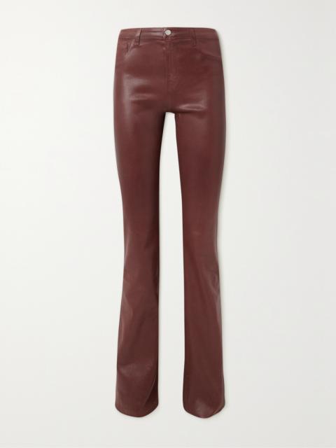 Ruth Coated Cotton-blend Slim-leg Pants