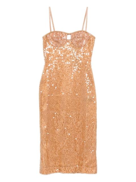 sequin-embellished midi dress