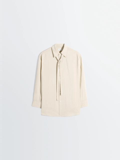 LONG SHIRT WITH TIE IN DRY SILK