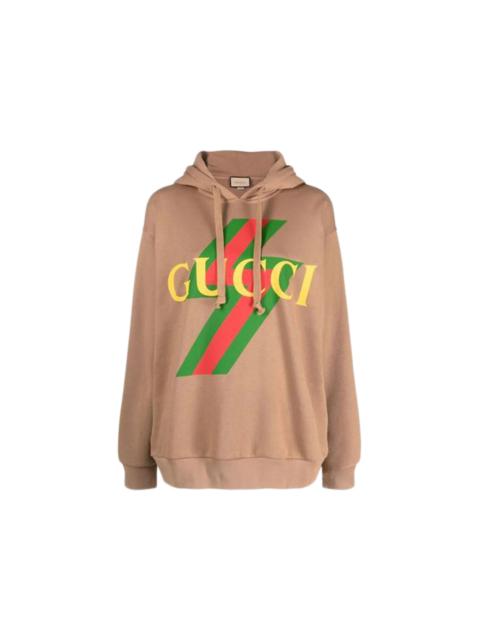Gucci Women's Vintage Logo Hoodie Camel/Red/Green/Yellow