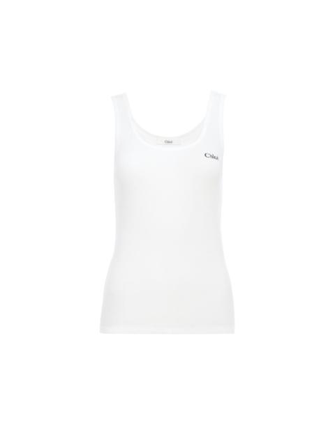 LOGO TANK TOP IN JERSEY
