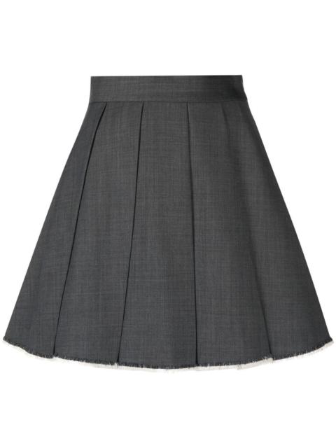 pleated A-line skirt