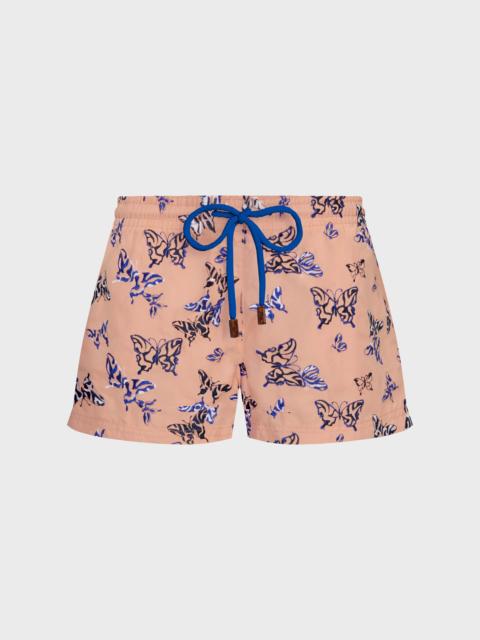 WOMEN SWIM SHORTS EMBROIDERED DISCO BUTTERFLLY