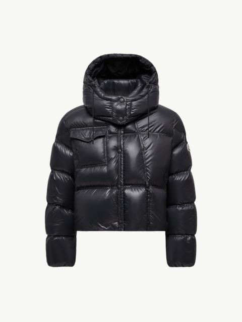 Erea Square-Quilted Hooded Short Down Jacket