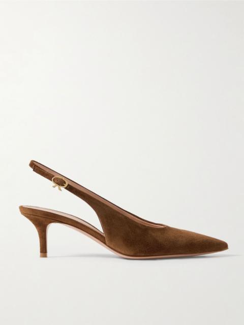 Robbie 45 suede slingback pumps Tan