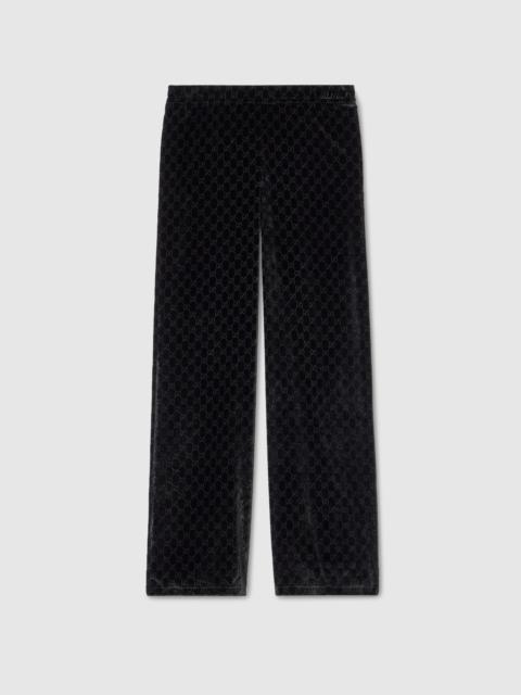 GG velvet devoré sportswear pants