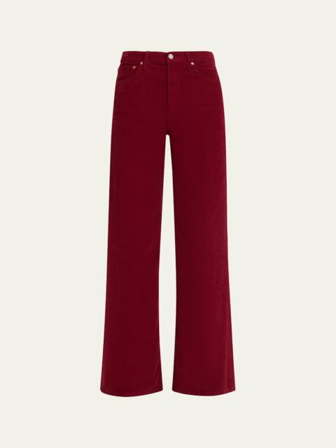 Studded Wide Flare Corduroy Pants