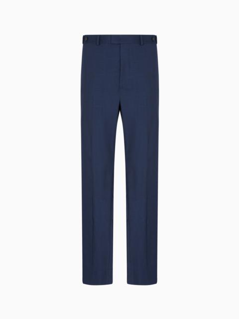 ICON TROPICAL LIGHT WOOL CANVAS TROUSERS