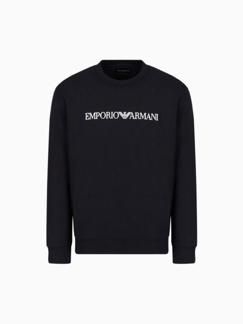 Modal-blend sweatshirt with logo print