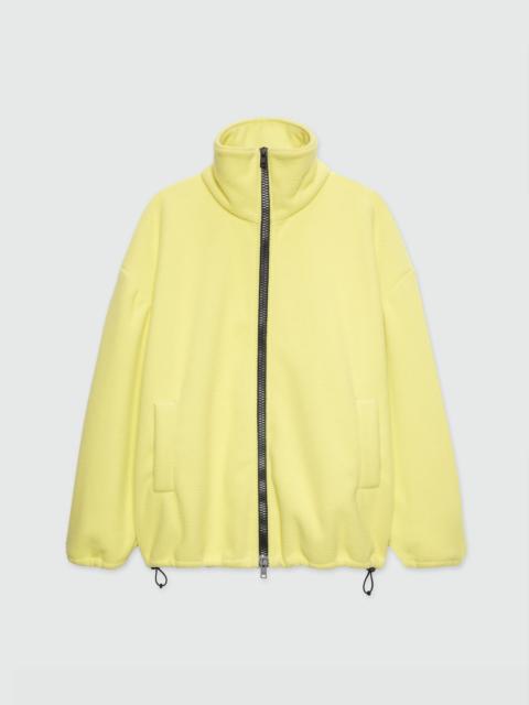 Maxi yellow fleece sweatshirt with zip
