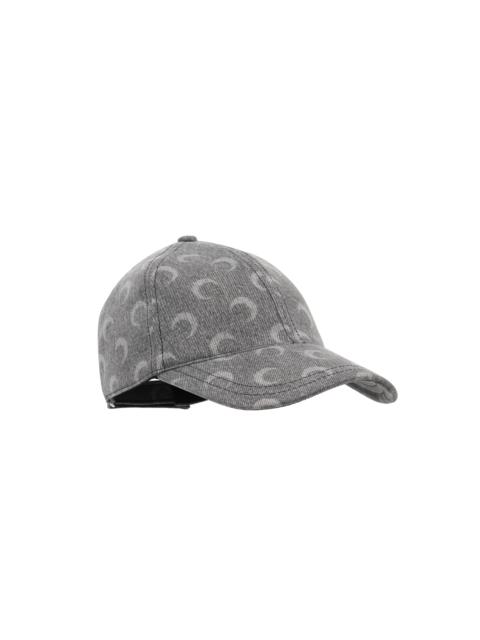 Moon Laser Grey Wash Denim Baseball Cap