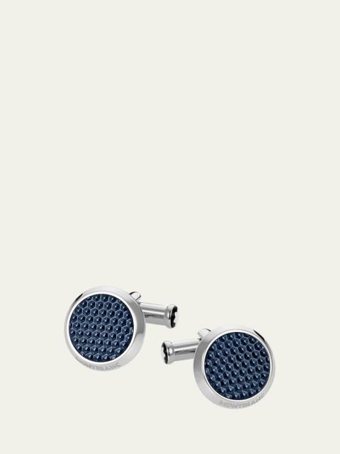Meisterstuck Cufflinks w/ Hexagonal Inlay