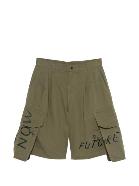 printed-details cargo shorts