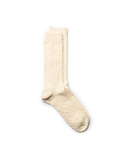 Anonymous Ism Light Slub Crew Sock Ivory