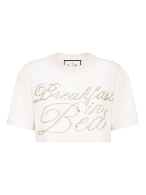 crystal-embellished T-shirt