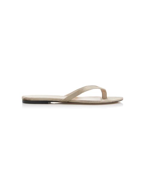 Sacha Velvet Thong Sandals taupe