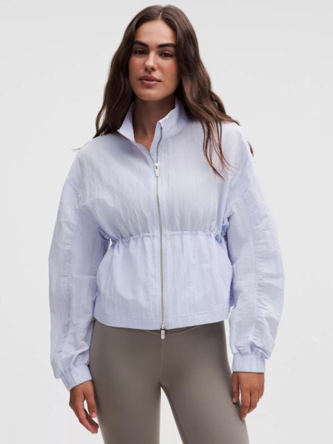 Crinkle Nylon Cinchable Jacket