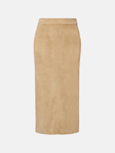 Taylor suede pencil skirt
