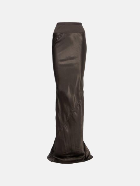 Satin maxi skirt