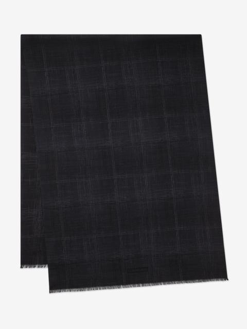 Black pure wool scarf