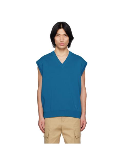 Blue V-Neck Vest
