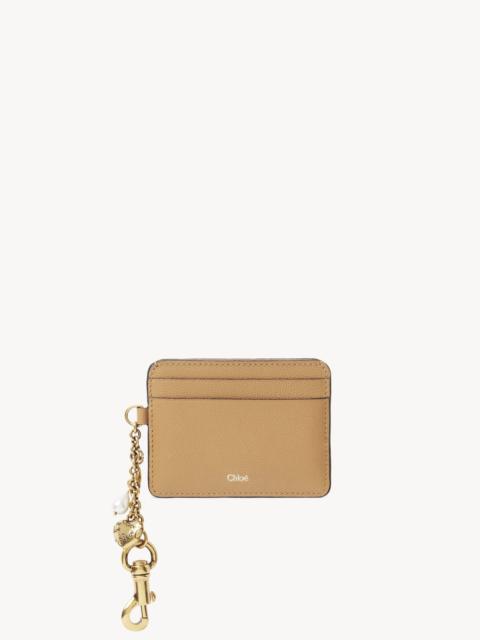 CHLOÉ CHARMS CARD HOLDER IN GRAINED LEATHER