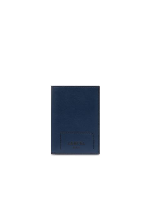 logo-embossed tri-fold wallet