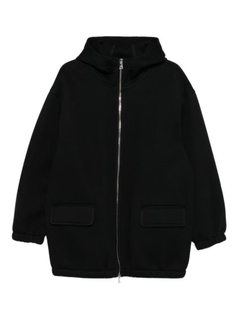 hooded zip-up jacket