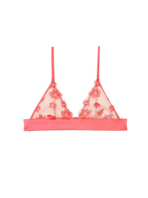 Petal Embroidery Triangle Bralette