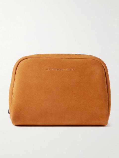 Suede Wash Bag Tan