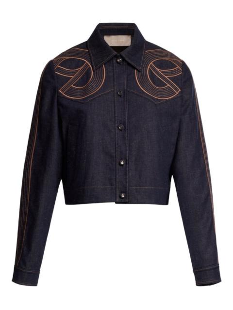 embroidered denim jacket