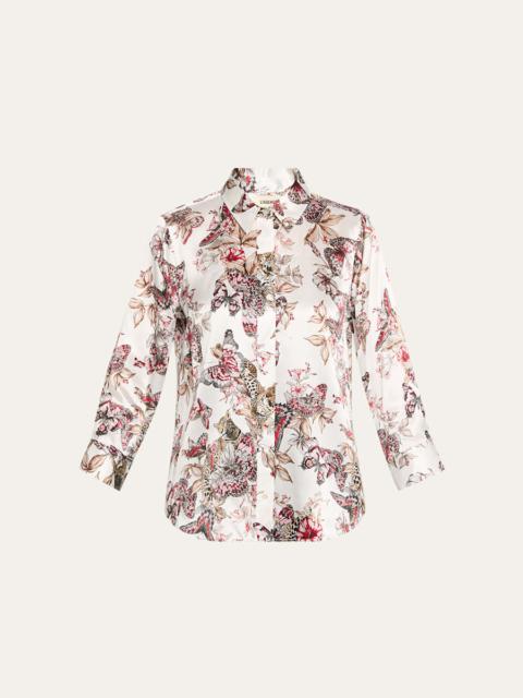 Dani Silk Button-Front Blouse