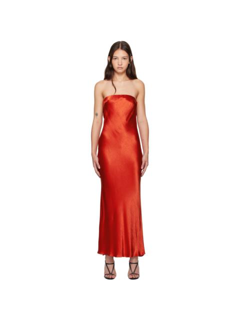 Red Moon Dance Strapless Maxi Dress