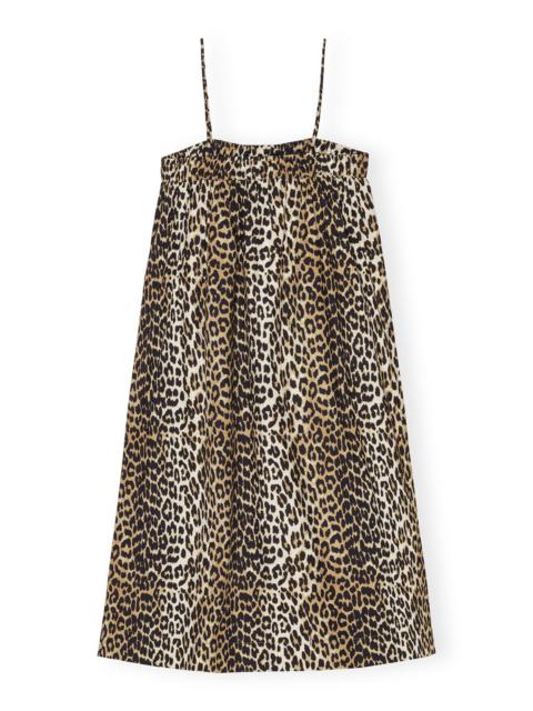 LEOPARD MIDI STRAP DRESS