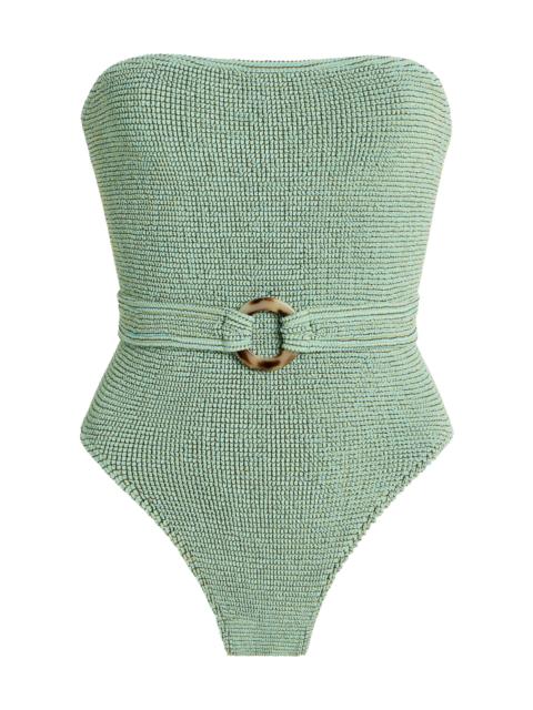 Fane Belted One-Piece Swimsuit green