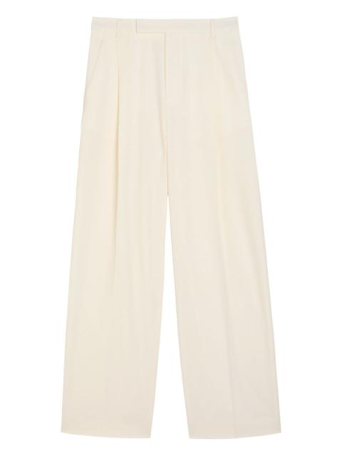pleated-front trousers