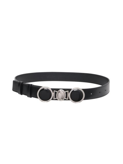Grange Stone Belt in Black Leather