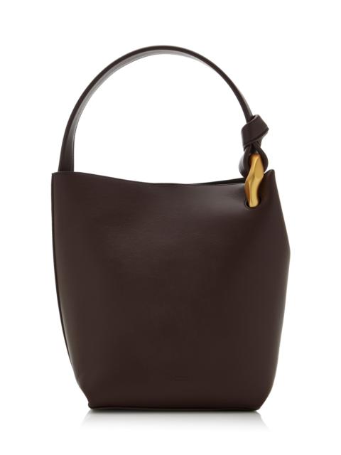 The JWA Corner Leather Bucket Bag brown