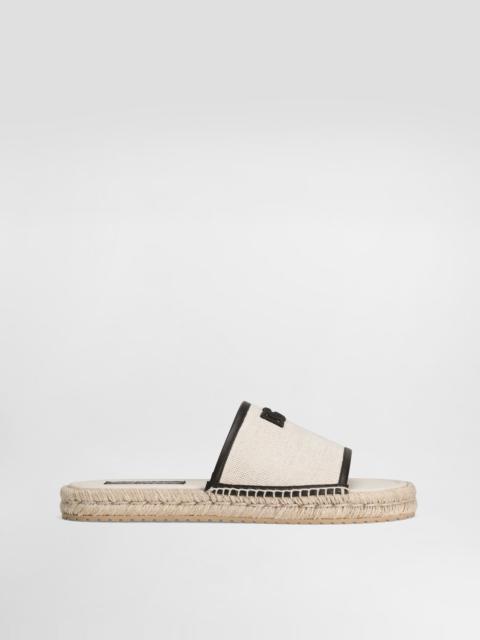 Salt&pepper fabric espadrille sandal