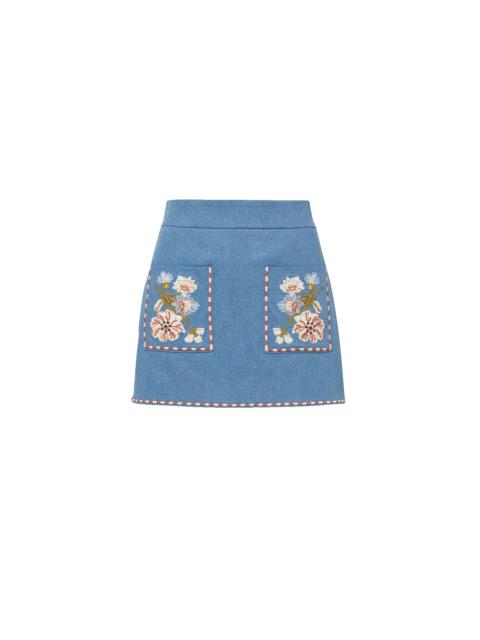 PALLAS EMBROIDERED MINI SKIRT