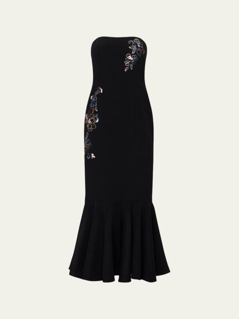 Juniper Blooming Linework Strapless Dress