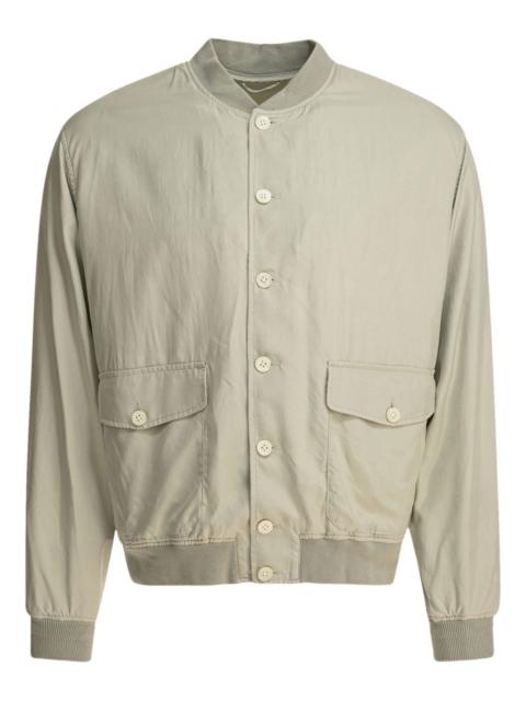 button-fastening bomber jacket