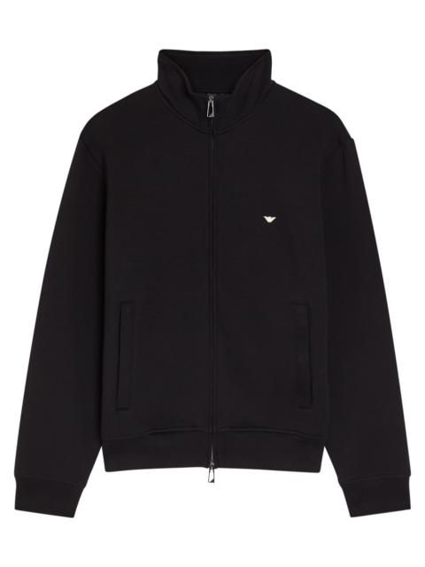 Emporio Armani Logo-embroidered Jersey Sweatshirt