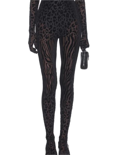 Animal Print Burnout Stocking