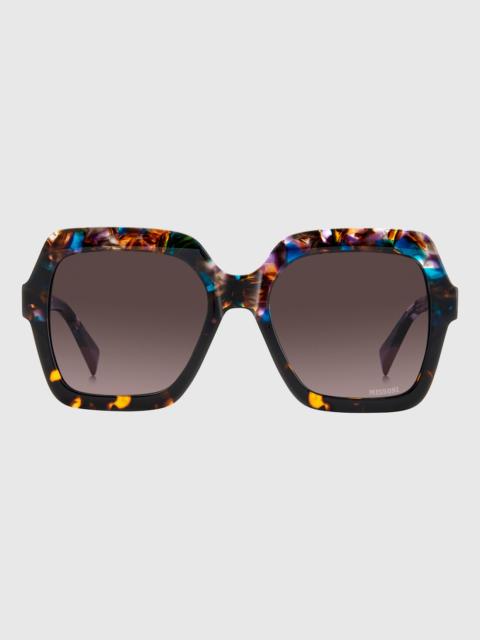 Missoni Seasonal squared acetate sunglasses