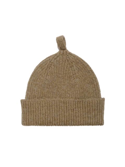 MHL Simple Ribbed Beanie British Wool Olive