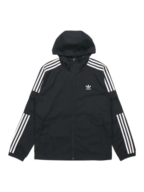 adidas originals 3-stripes Wb Fz Hoodie Jacket For Men Black GN3475