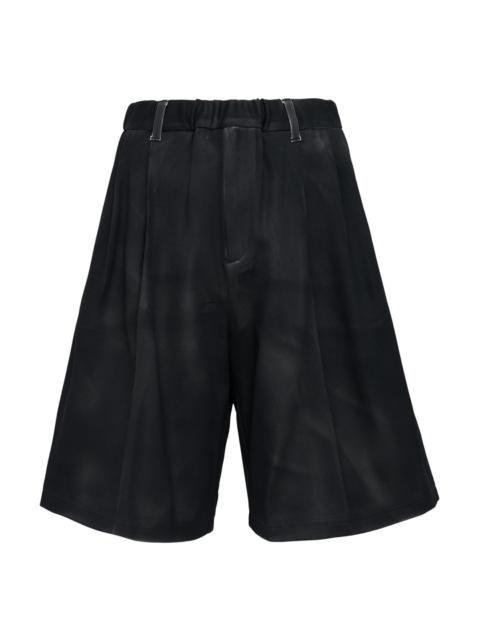 Leather Effect Print Shorts