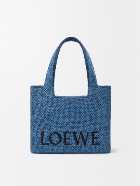 Medium LOEWE Font tote in raffia