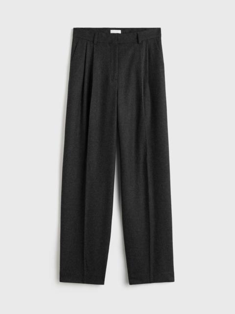 Double-pleat winter trousers charcoal